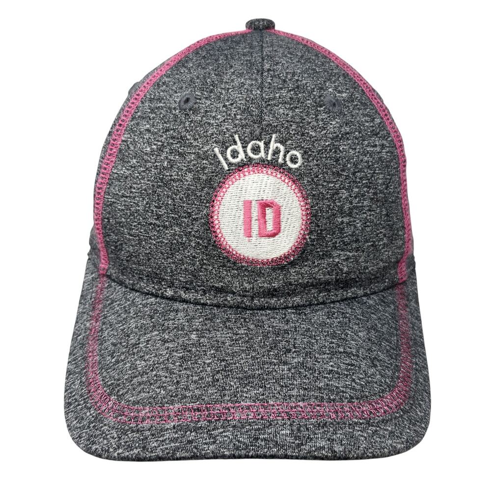 Idaho Strapback Baseball Cap Gray OS Adjustable Embroidered Paramount Apparel